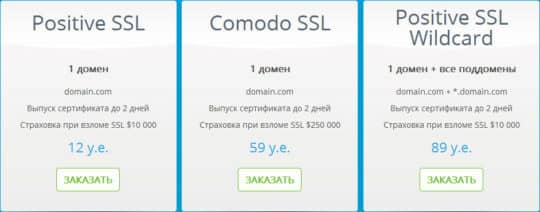 типы SSL-сертификатов